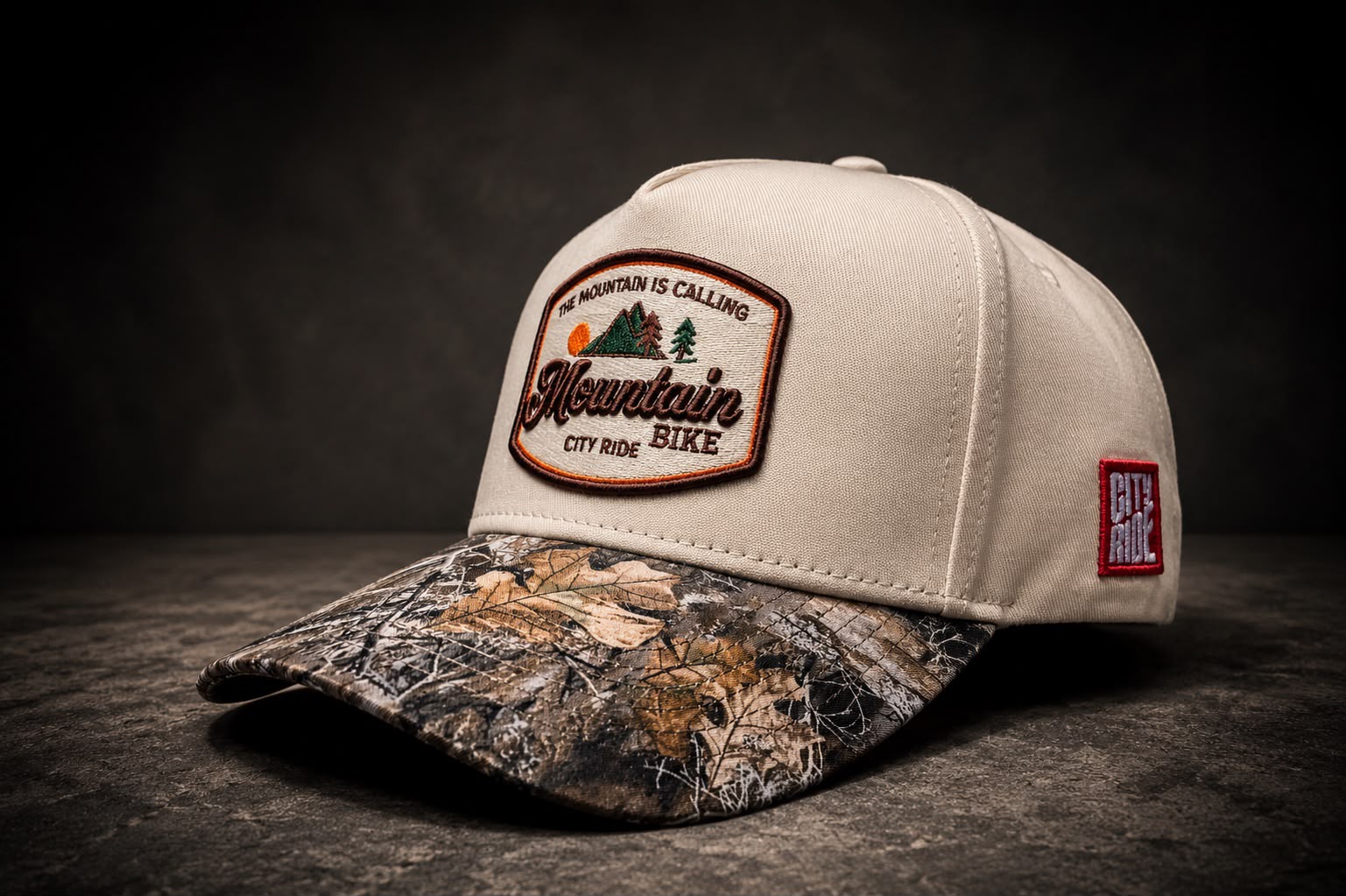 City Ride stone and camo The Mountain is Calling cap
